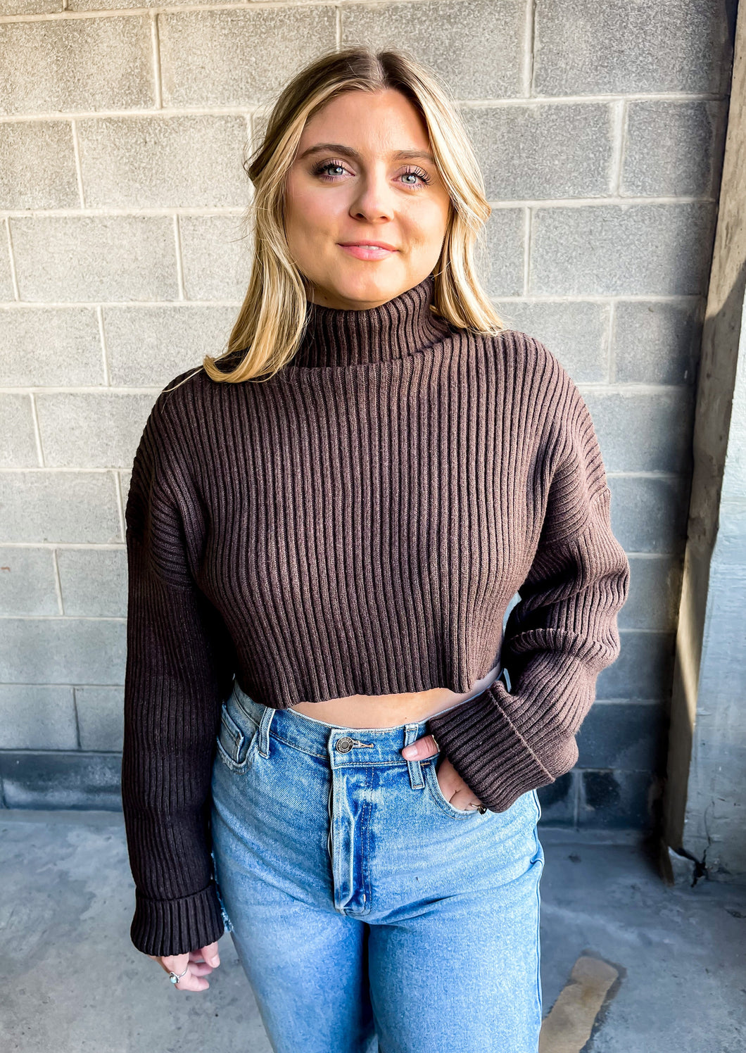Hot Chocolate Cropped Sweater