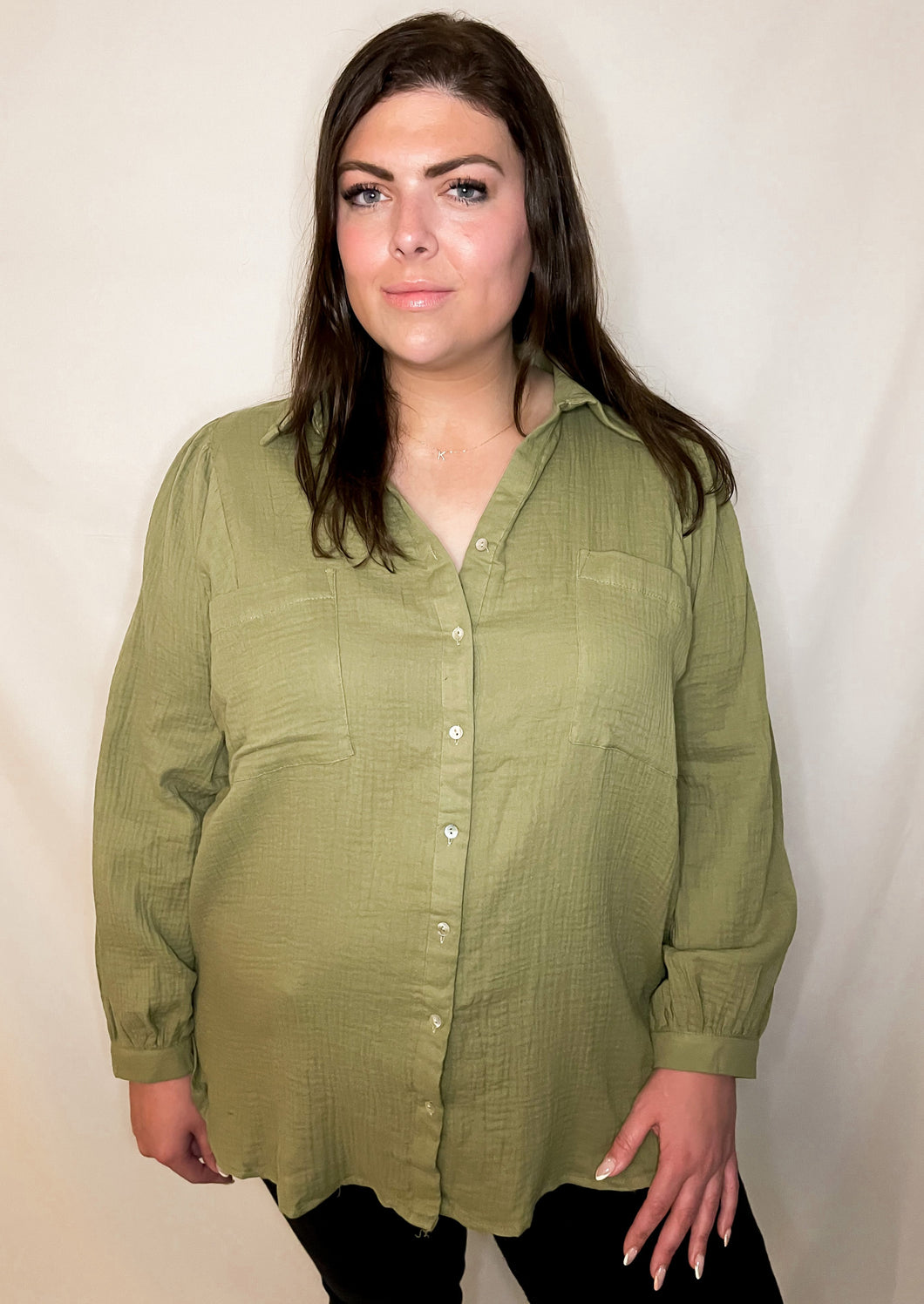 Curvy - Green with Envy Top